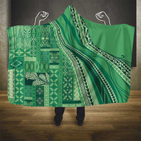 Pasifika Women's Day - Samoa Siapo Malu Tattoo Inspired Hooded Blanket Jade