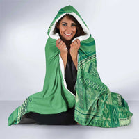 Pasifika Women's Day - Samoa Siapo Malu Tattoo Inspired Hooded Blanket Jade