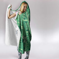Pasifika Women's Day - Samoa Siapo Malu Tattoo Inspired Hooded Blanket Jade