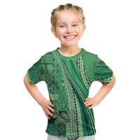 Pasifika Women's Day - Samoa Siapo Malu Tattoo Inspired Kid T Shirt Jade
