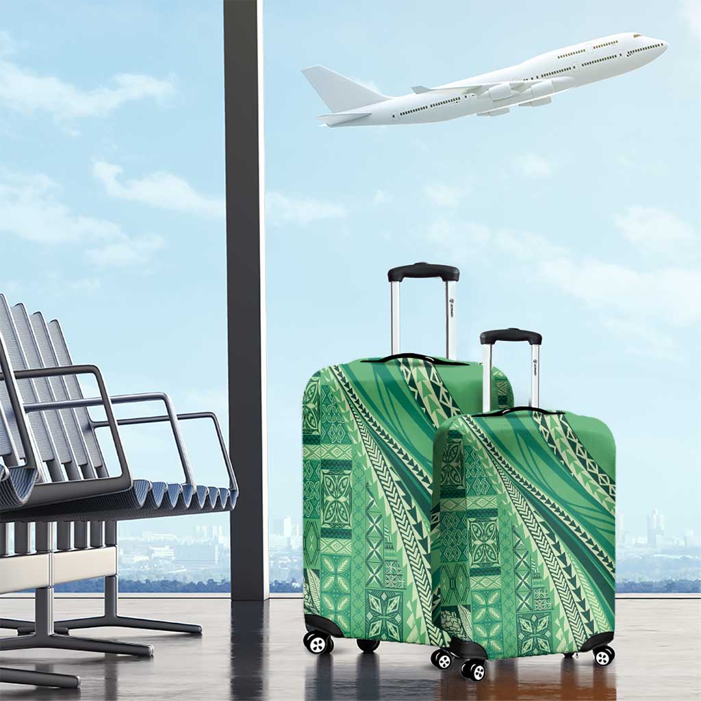 Pasifika Women's Day - Samoa Siapo Malu Tattoo Inspired Luggage Cover Jade