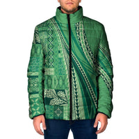 Pasifika Women's Day - Samoa Siapo Malu Tattoo Inspired Padded Jacket Jade