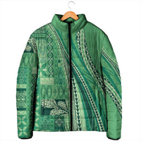 Pasifika Women's Day - Samoa Siapo Malu Tattoo Inspired Padded Jacket Jade