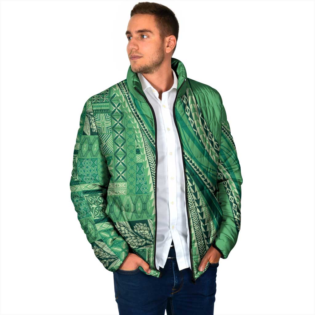Pasifika Women's Day - Samoa Siapo Malu Tattoo Inspired Padded Jacket Jade
