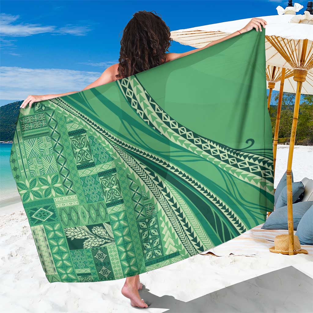 Pasifika Women's Day - Samoa Siapo Malu Tattoo Inspired Sarong Jade