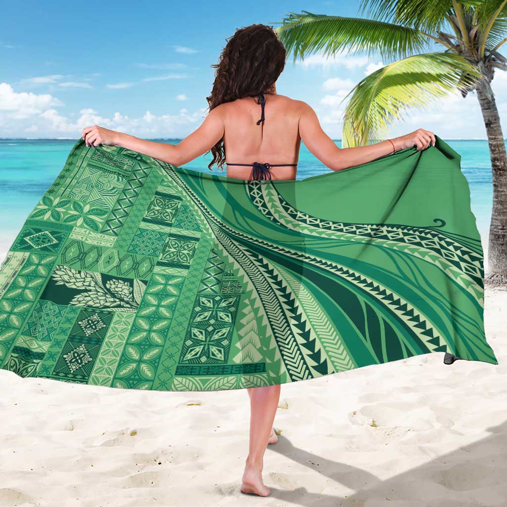 Pasifika Women's Day - Samoa Siapo Malu Tattoo Inspired Sarong Jade