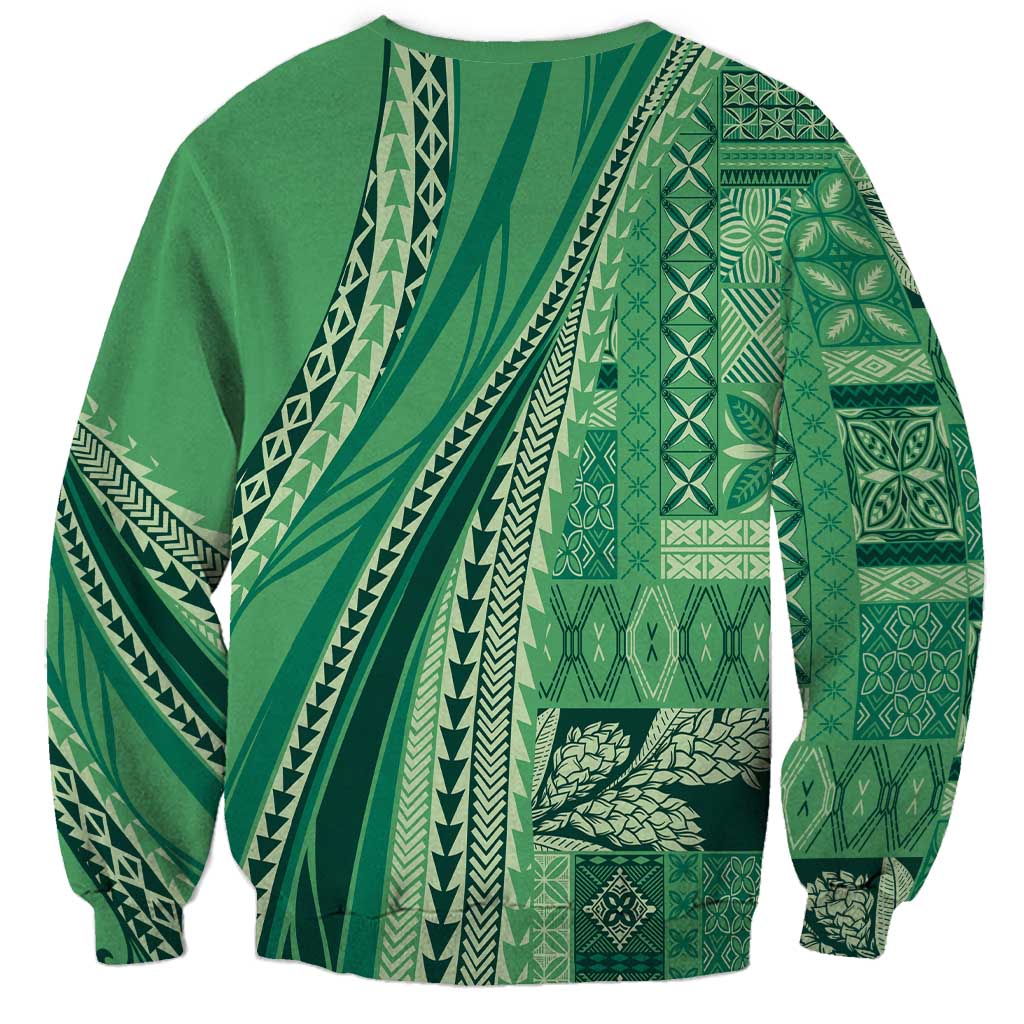 Pasifika Women's Day - Samoa Siapo Malu Tattoo Inspired Sweatshirt Jade LT7 - Polynesian Pride