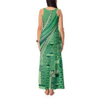 Pasifika Women's Day - Samoa Siapo Malu Tattoo Inspired Tank Maxi Dress Jade LT7 - Polynesian Pride