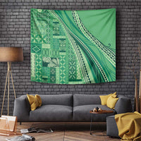 Pasifika Women's Day - Samoa Siapo Malu Tattoo Inspired Tapestry Jade