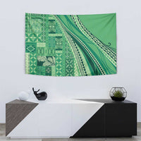 Pasifika Women's Day - Samoa Siapo Malu Tattoo Inspired Tapestry Jade