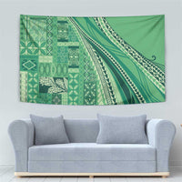 Pasifika Women's Day - Samoa Siapo Malu Tattoo Inspired Tapestry Jade