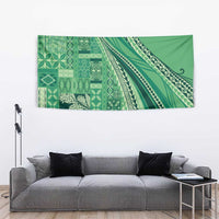 Pasifika Women's Day - Samoa Siapo Malu Tattoo Inspired Tapestry Jade