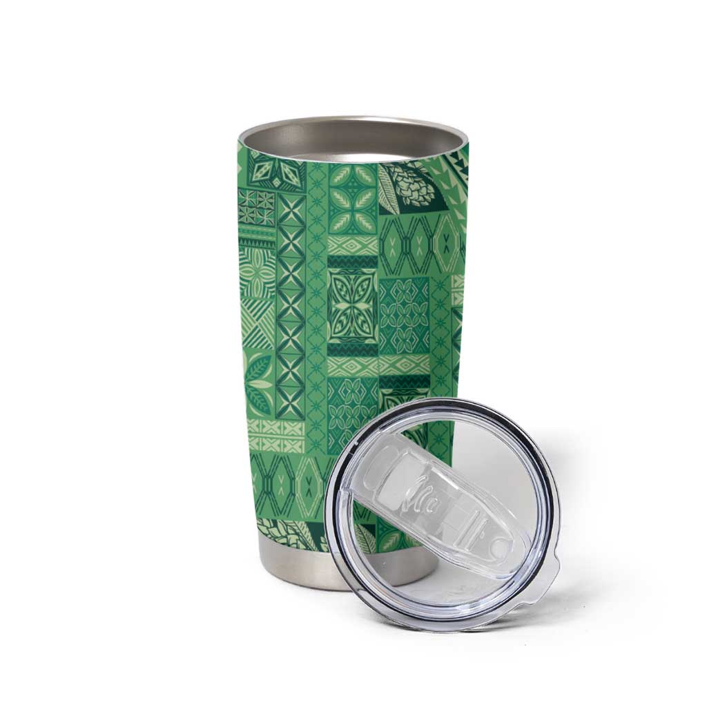 Pasifika Women's Day - Samoa Siapo Malu Tattoo Inspired Tumbler Cup Jade