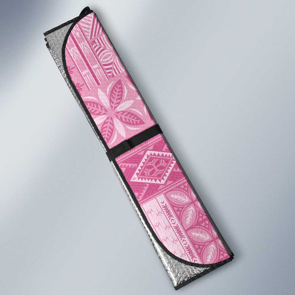 Pasifika Women's Day - Samoa Siapo Malu Tattoo Inspired Auto Sun Shade Pink