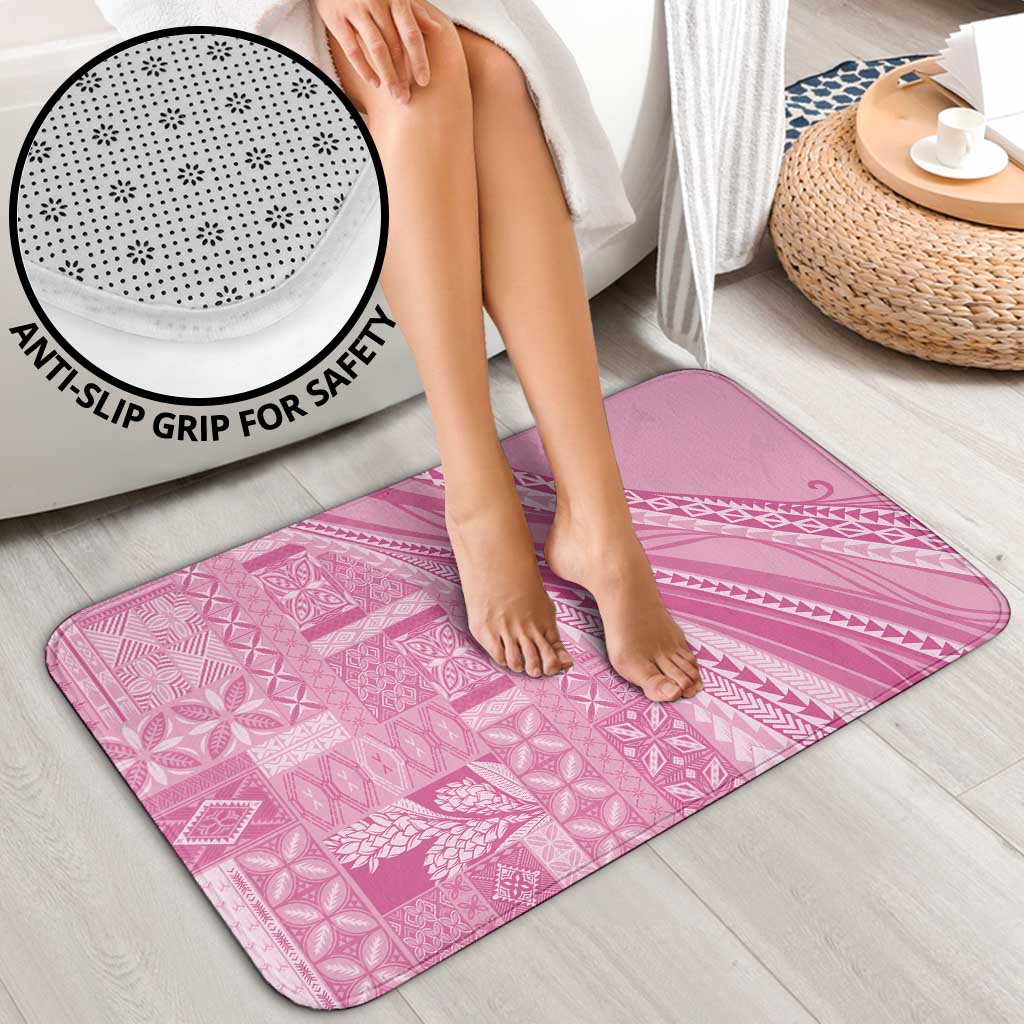 Pasifika Women's Day - Samoa Siapo Malu Tattoo Inspired Bathroom Set Pink