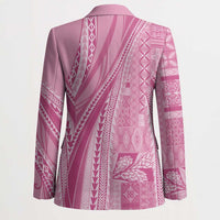 Pasifika Women's Day - Samoa Siapo Malu Tattoo Inspired Blazer Pink
