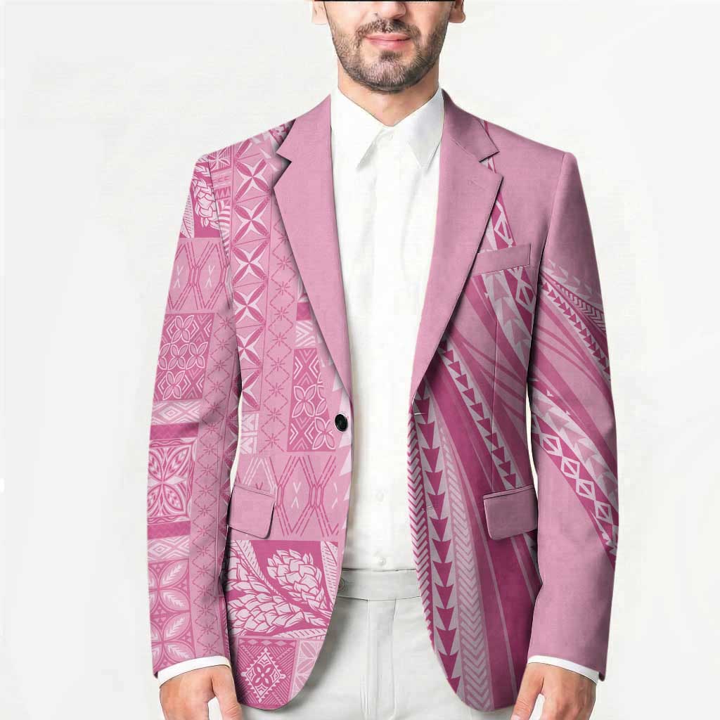 Pasifika Women's Day - Samoa Siapo Malu Tattoo Inspired Blazer Pink