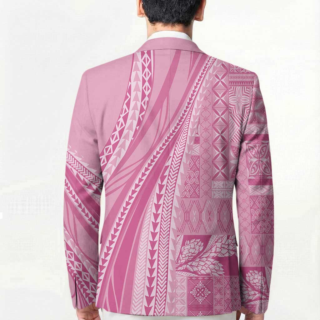 Pasifika Women's Day - Samoa Siapo Malu Tattoo Inspired Blazer Pink