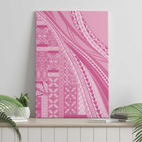 Pasifika Women's Day - Samoa Siapo Malu Tattoo Inspired Canvas Wall Art Pink
