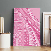 Pasifika Women's Day - Samoa Siapo Malu Tattoo Inspired Canvas Wall Art Pink