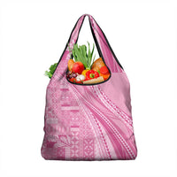 Pasifika Women's Day - Samoa Siapo Malu Tattoo Inspired Grocery Bag Pink