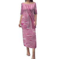 Pasifika Women's Day - Samoa Siapo Malu Tattoo Inspired Puletasi Pink
