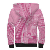 Pasifika Women's Day - Samoa Siapo Malu Tattoo Inspired Sherpa Hoodie Pink