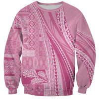 Pasifika Women's Day - Samoa Siapo Malu Tattoo Inspired Sweatshirt Pink