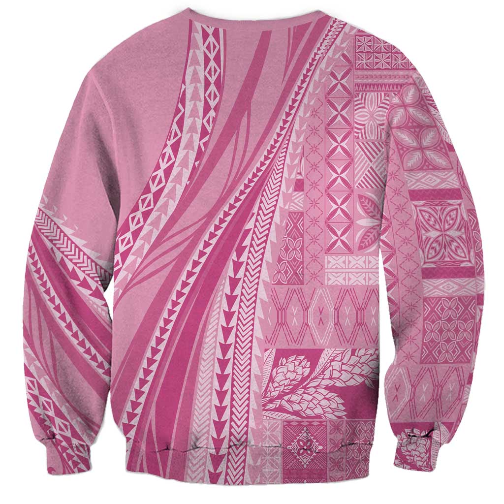 Pasifika Women's Day - Samoa Siapo Malu Tattoo Inspired Sweatshirt Pink