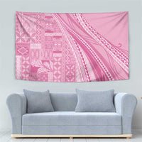 Pasifika Women's Day - Samoa Siapo Malu Tattoo Inspired Tapestry Pink
