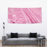 Pasifika Women's Day - Samoa Siapo Malu Tattoo Inspired Tapestry Pink