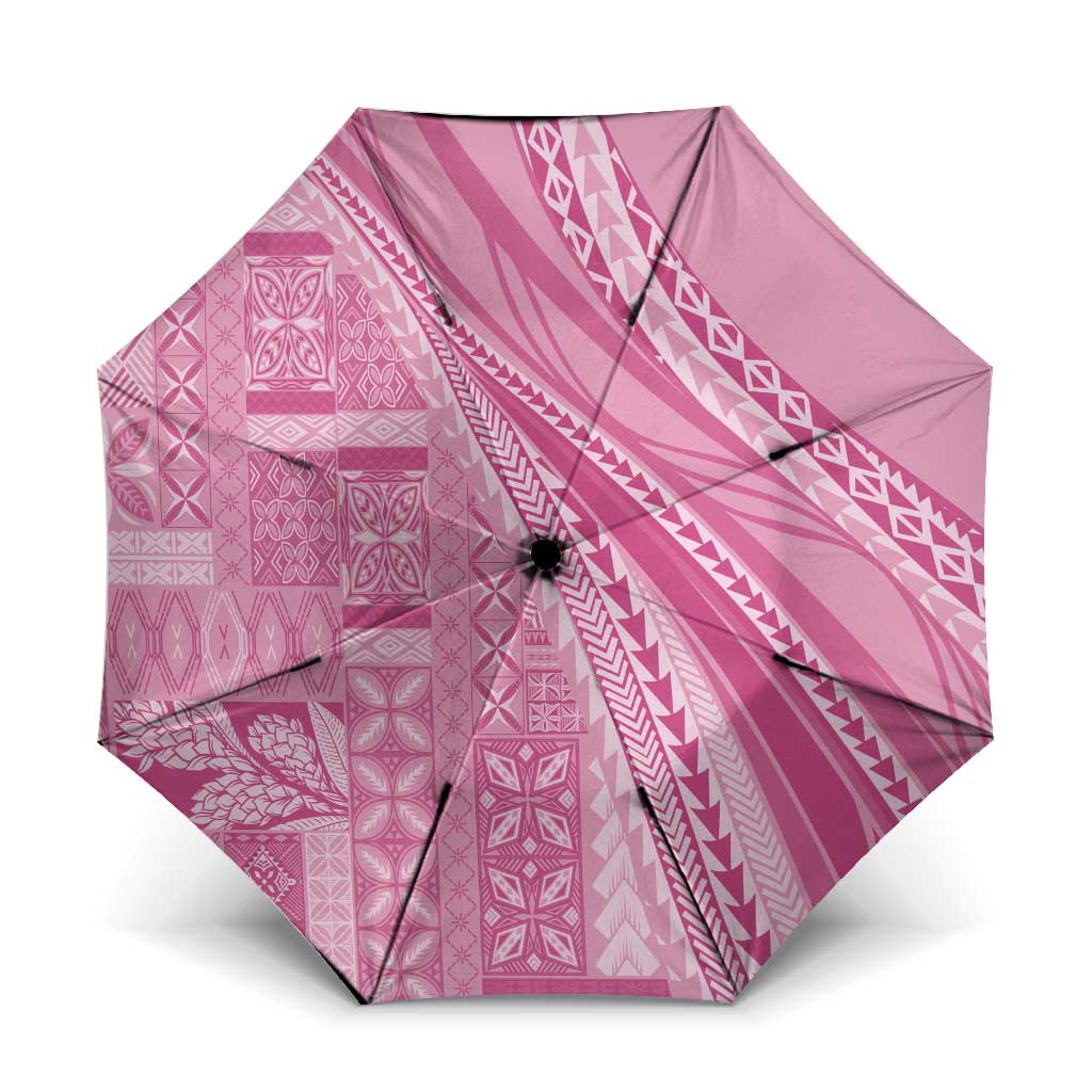 Pasifika Women's Day - Samoa Siapo Malu Tattoo Inspired Umbrella Pink