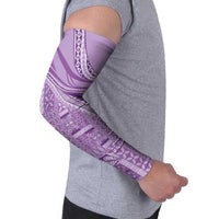 Pasifika Women's Day - Samoa Siapo Malu Tattoo Inspired Arm Sleeves Lavender LT7 - Polynesian Pride