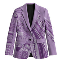Pasifika Women's Day - Samoa Siapo Malu Tattoo Inspired Blazer Lavender