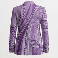 Pasifika Women's Day - Samoa Siapo Malu Tattoo Inspired Blazer Lavender