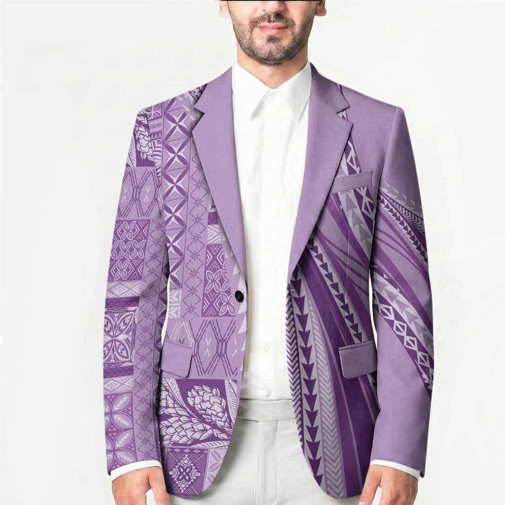 Pasifika Women's Day - Samoa Siapo Malu Tattoo Inspired Blazer Lavender