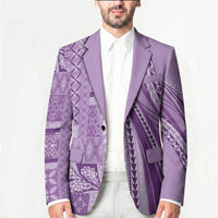 Pasifika Women's Day - Samoa Siapo Malu Tattoo Inspired Blazer Lavender