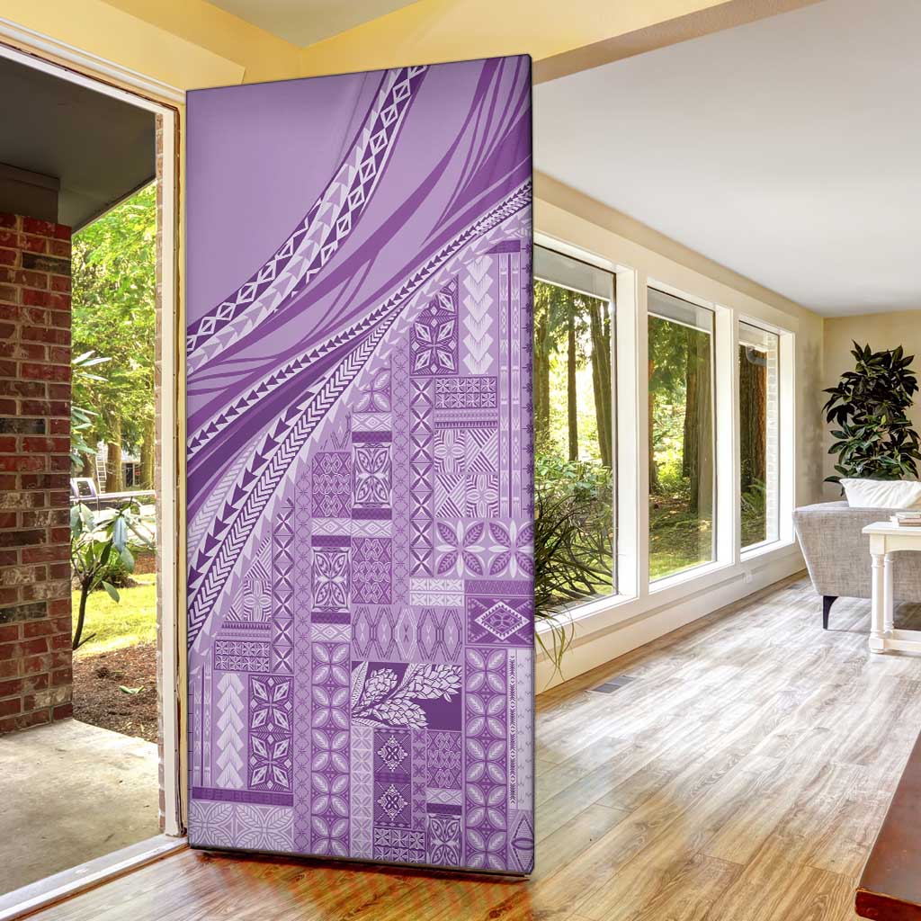 Pasifika Women's Day - Samoa Siapo Malu Tattoo Inspired Door Cover Lavender