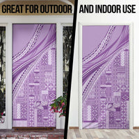 Pasifika Women's Day - Samoa Siapo Malu Tattoo Inspired Door Cover Lavender