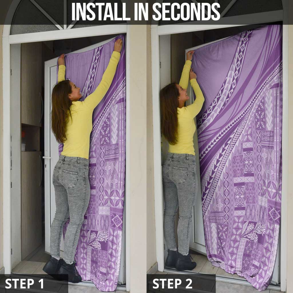 Pasifika Women's Day - Samoa Siapo Malu Tattoo Inspired Door Cover Lavender