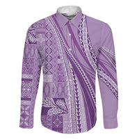 Pasifika Women's Day - Samoa Siapo Malu Tattoo Inspired Family Matching Tank Maxi Dress and Hawaiian Shirt Lavender