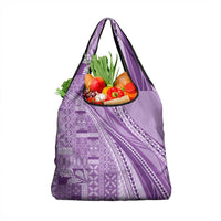 Pasifika Women's Day - Samoa Siapo Malu Tattoo Inspired Grocery Bag Lavender