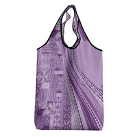 Pasifika Women's Day - Samoa Siapo Malu Tattoo Inspired Grocery Bag Lavender