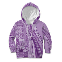 Pasifika Women's Day - Samoa Siapo Malu Tattoo Inspired Kid Hoodie Lavender LT7 Hoodie Lavender - Polynesian Pride