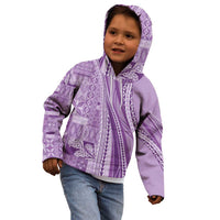Pasifika Women's Day - Samoa Siapo Malu Tattoo Inspired Kid Hoodie Lavender LT7 - Polynesian Pride