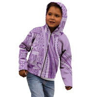 Pasifika Women's Day - Samoa Siapo Malu Tattoo Inspired Kid Hoodie Lavender LT7 - Polynesian Pride