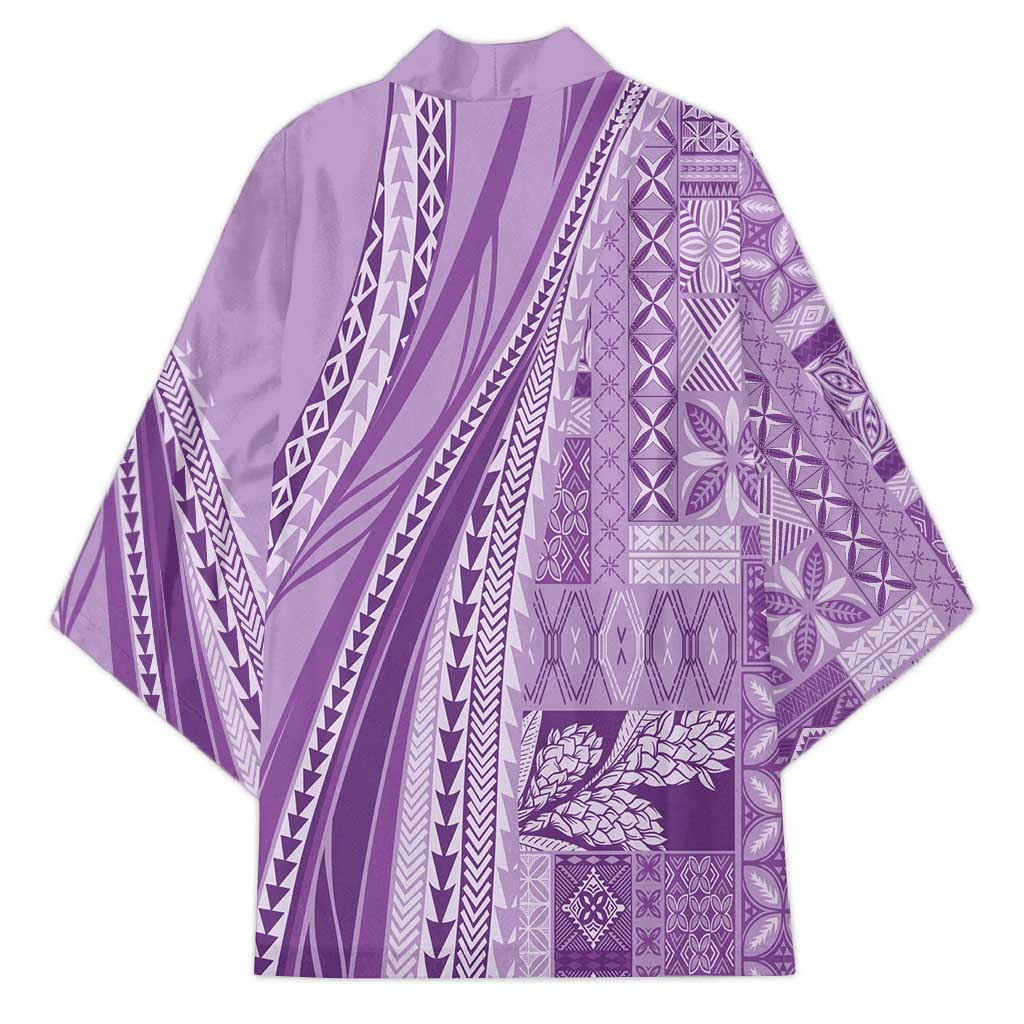 Pasifika Women's Day - Samoa Siapo Malu Tattoo Inspired Kimono Lavender