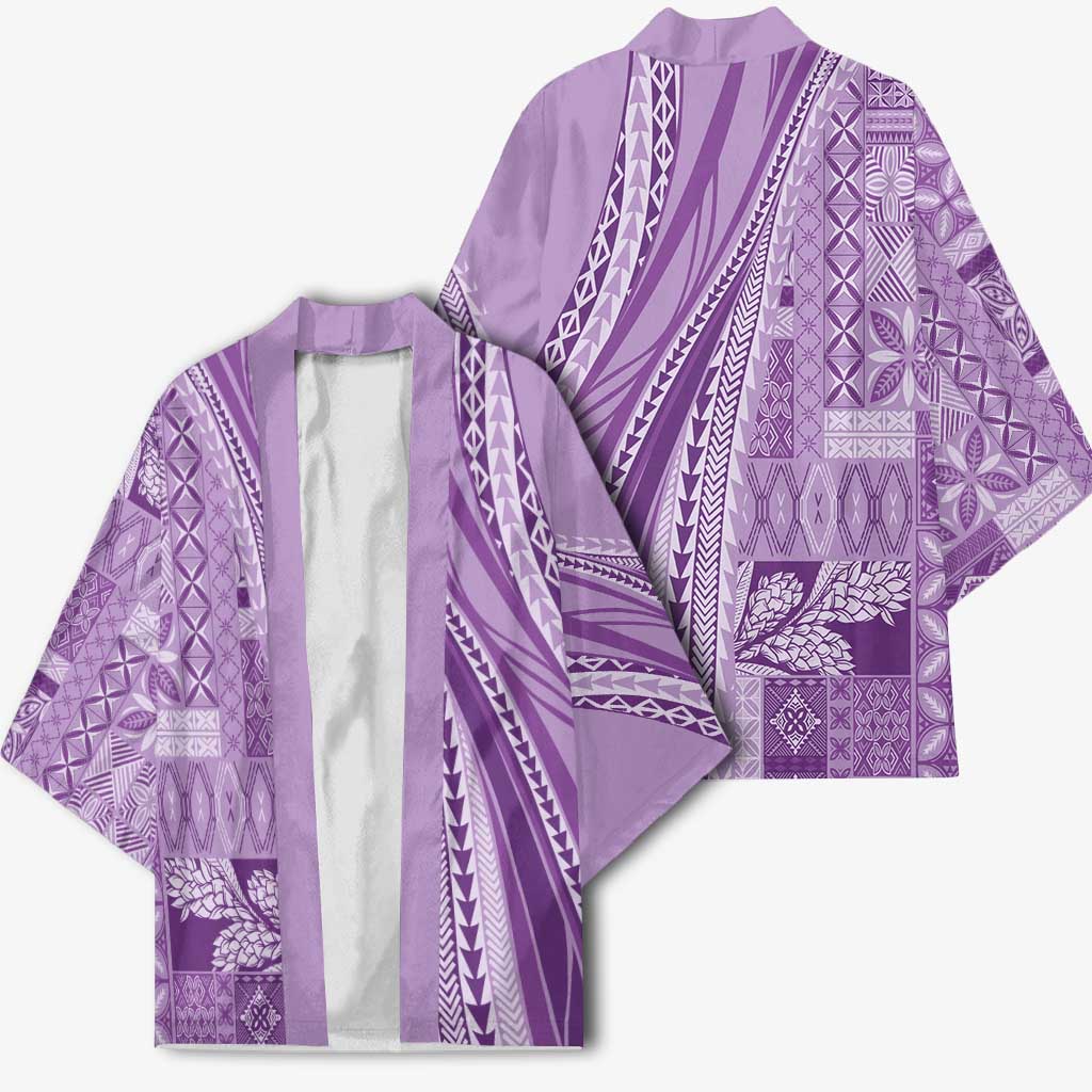 Pasifika Women's Day - Samoa Siapo Malu Tattoo Inspired Kimono Lavender