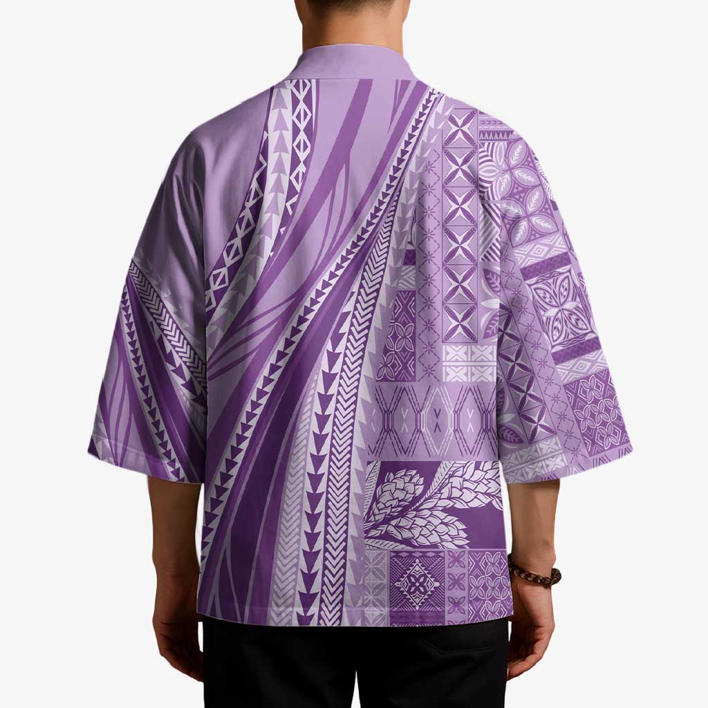 Pasifika Women's Day - Samoa Siapo Malu Tattoo Inspired Kimono Lavender