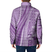 Pasifika Women's Day - Samoa Siapo Malu Tattoo Inspired Padded Jacket Lavender